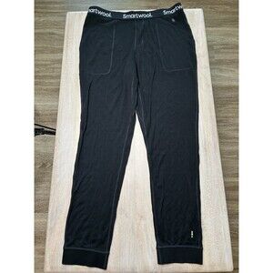 Smartwool 100% Merino Wool Base Layer Pants in Black Unisex Size XL